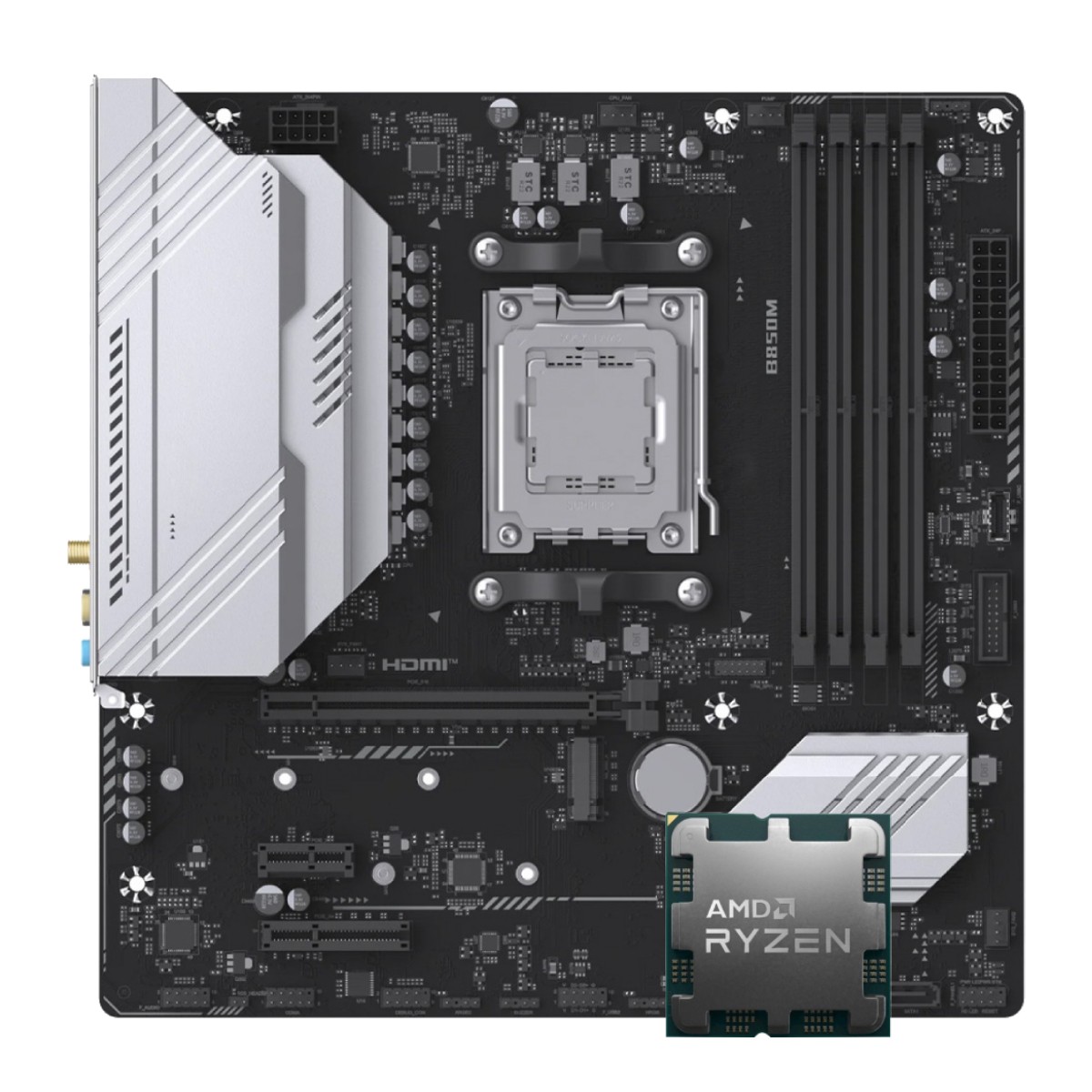 Kit Upgrade, AMD Ryzen 5 9600X, Placa Mãe Chipset B850