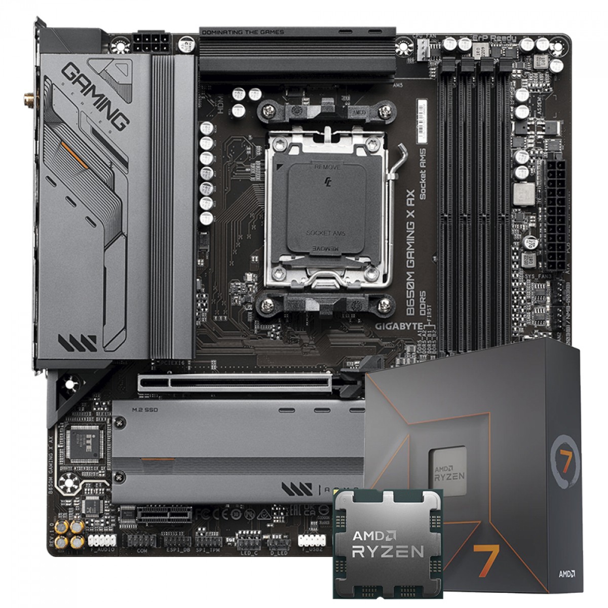 Kit Upgrade AMD Ryzen 7 7700X + Gigabyte B650M Gaming X AX
