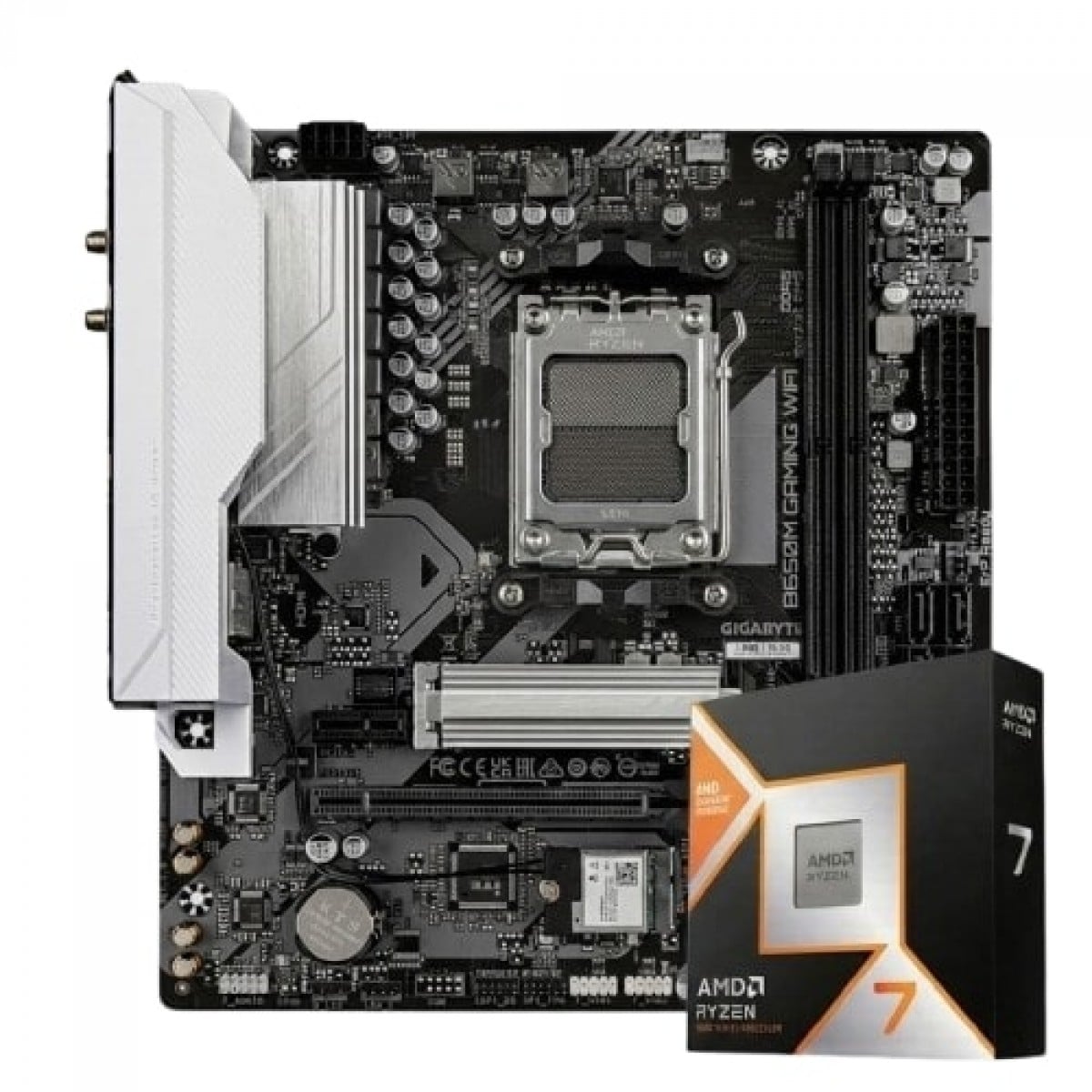 Kit Upgrade, AMD Ryzen 7 7800X3D, Placa Mãe Chipset B650