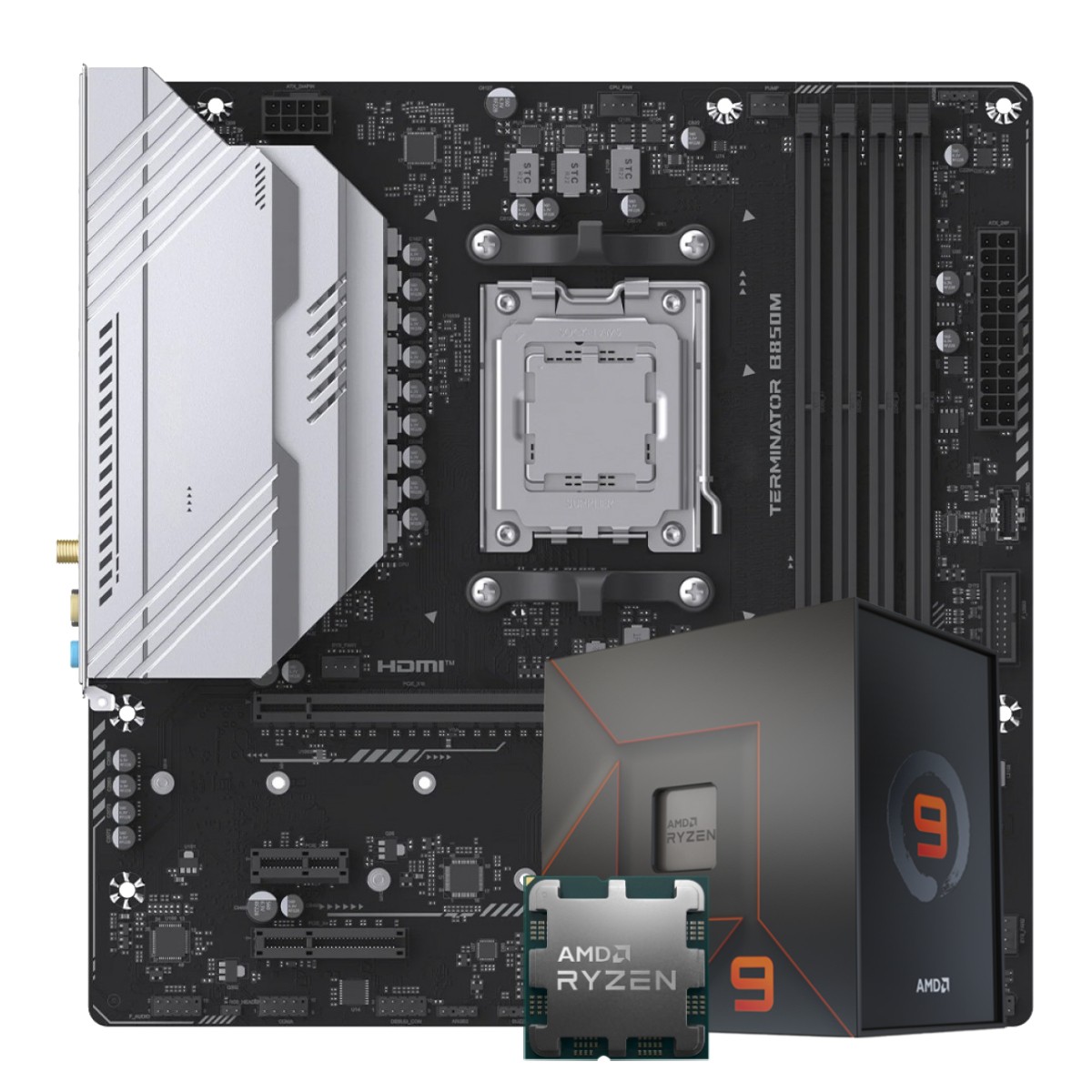 maabee1203 Kit Upgrade, AMD Ryzen 9 7900X, Placa Mãe Chipset X670, Memória