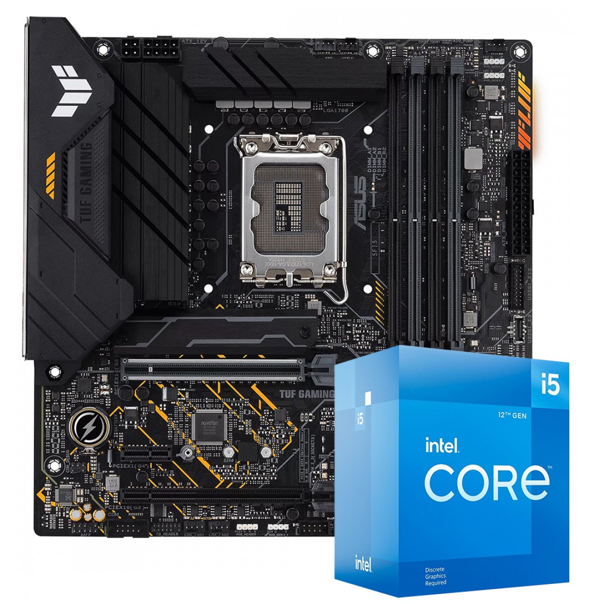 Kit Upgrade Asus TUF Gaming B660M-PLUS D4 + Intel Core i5 12400F