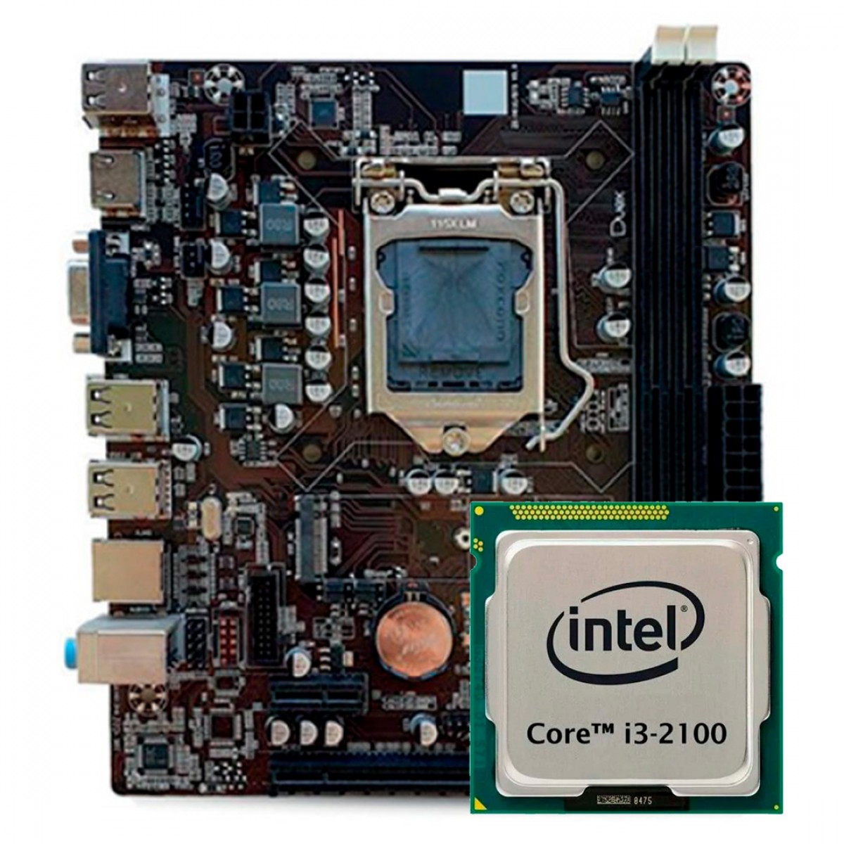 Kit Upgrade, Intel Core I3 2100, Placa Mãe Chipset H61