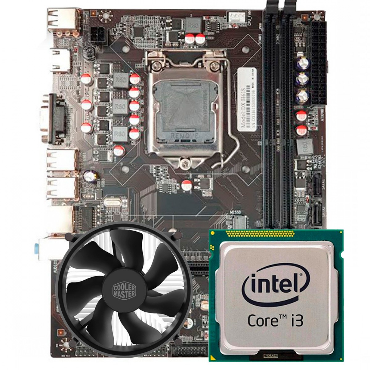 Kit Upgrade, Intel Core i3 2120, Placa Mãe Duex H61ST, Chipset H61