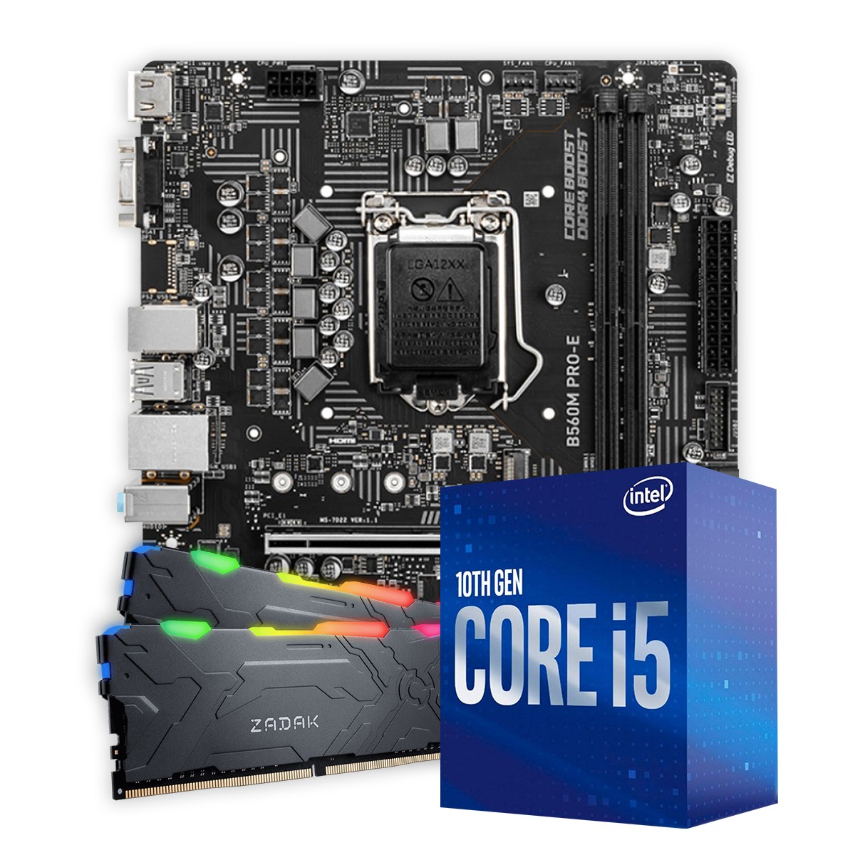 Kit Upgrade Intel Core I5 10400 + Placa Mãe MSI B560M PRO-E + 16GB DDR4