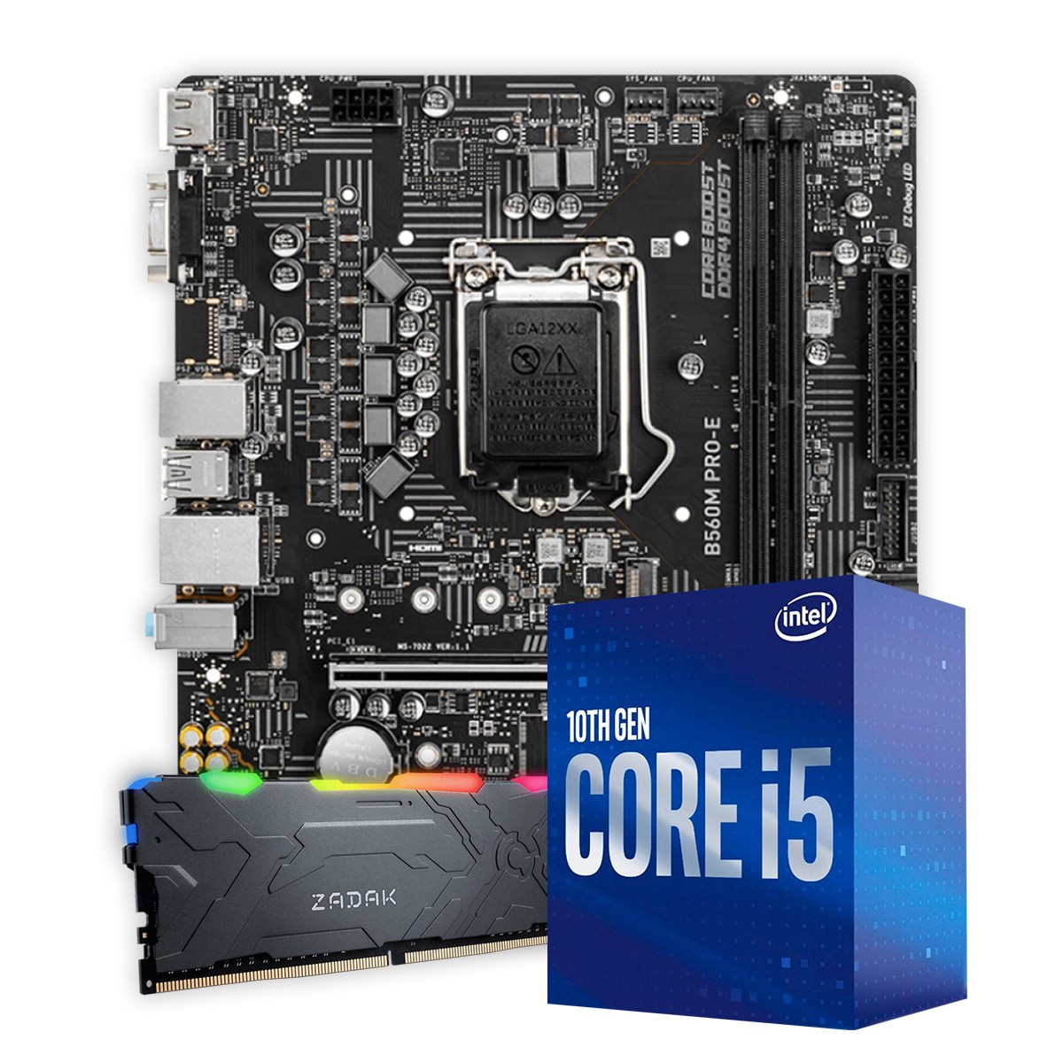 Kit Upgrade Intel Core I5 10400 + Placa Mãe MSI B560M PRO-E + 8GB DDR4