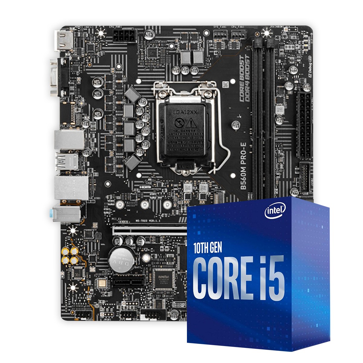 Kit Upgrade Intel Core I5 10400 + Placa Mãe MSI B560M PRO-E