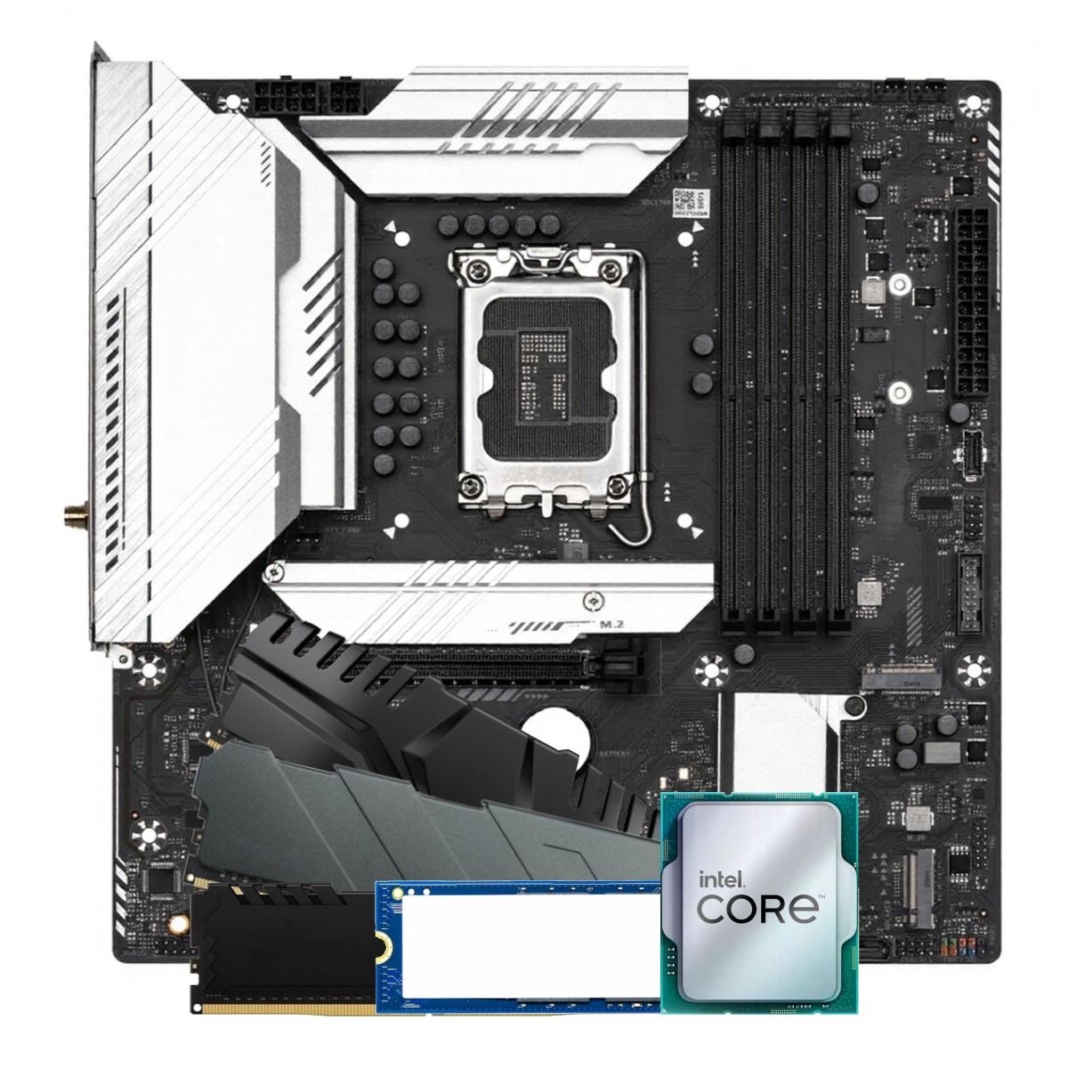Kit Upgrade, Intel Core i5 12400F, Placa Mãe Chipset B760, 16GB
