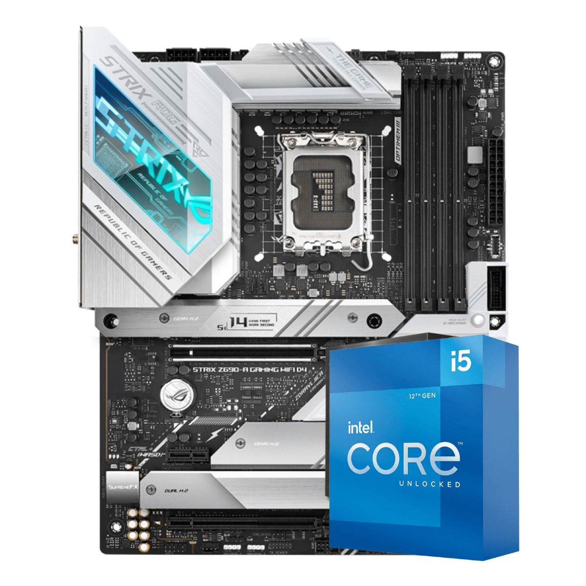 Kit Upgrade Intel Core i5 12600K + Placa Mãe Asus ROG Strix Z690-A Gaming WiFi D4