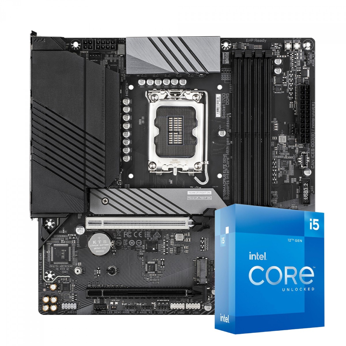 Kit Upgrade Intel Core i5 12600KF, Placa Mãe Chipset B760M