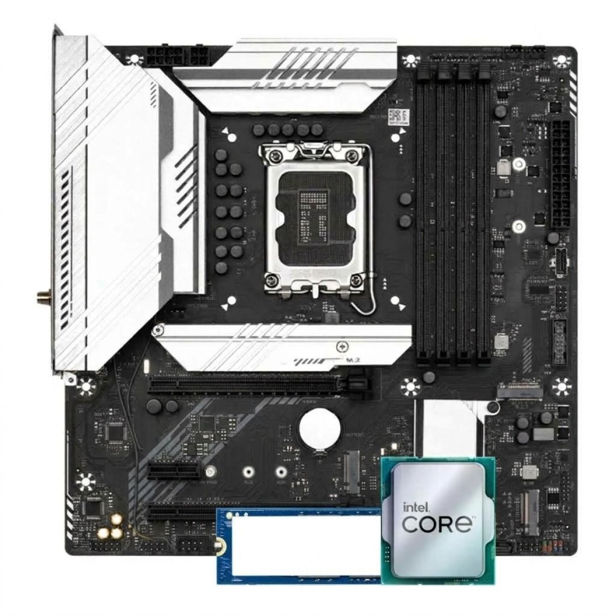 Kit Upgrade Intel Core i5 14400F + Placa Mãe Chipset B760 DDR4 + SSD 1TB NVMe