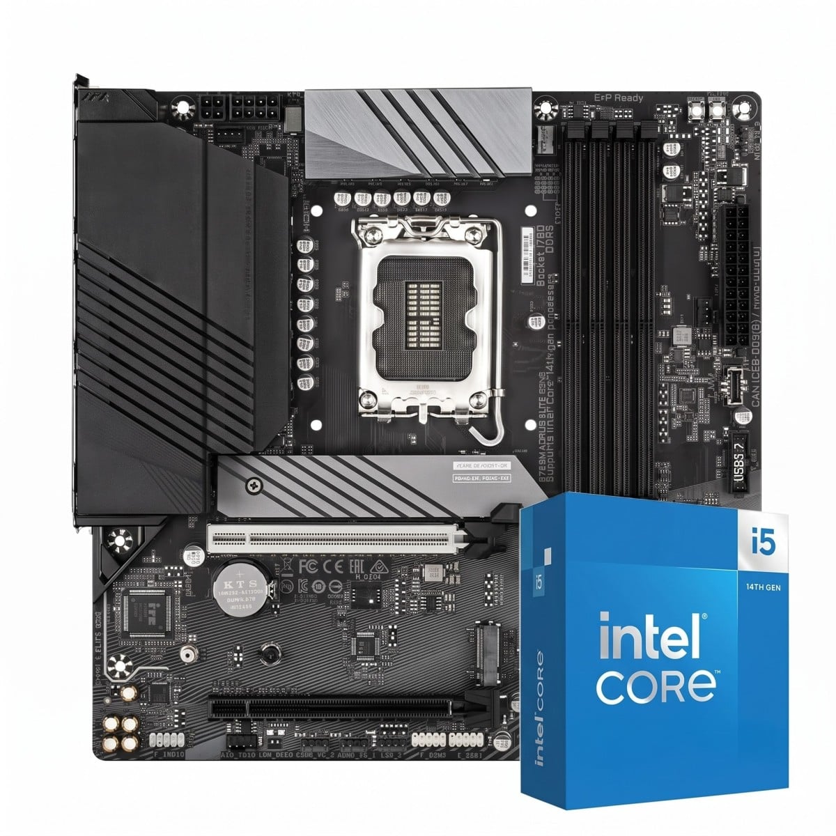 Kit Upgrade Intel Core i5 14600KF + Placa Mãe Chipset B760M DDR5