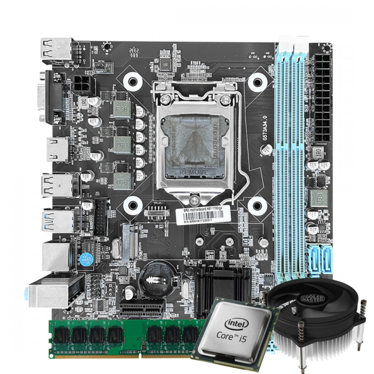 Kit Upgrade Intel Core i5 4590, Placa Mãe H81, Memória 8GB DDR3