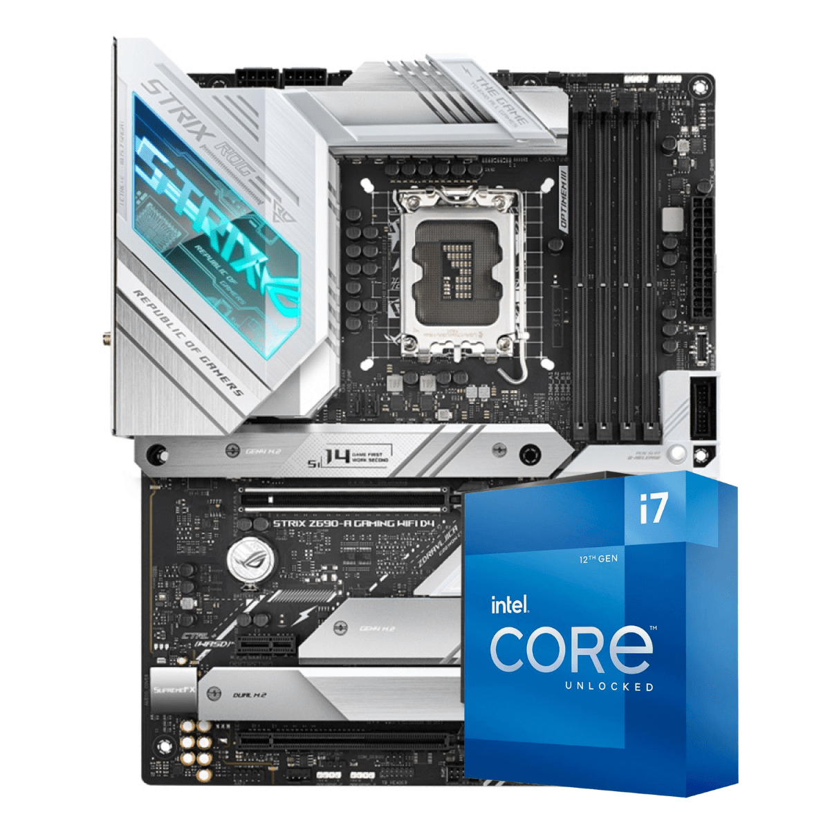 Kit Upgrade Intel Core i7 12700K + Placa Mãe Asus ROG Strix Z690-A Gaming WiFi D4