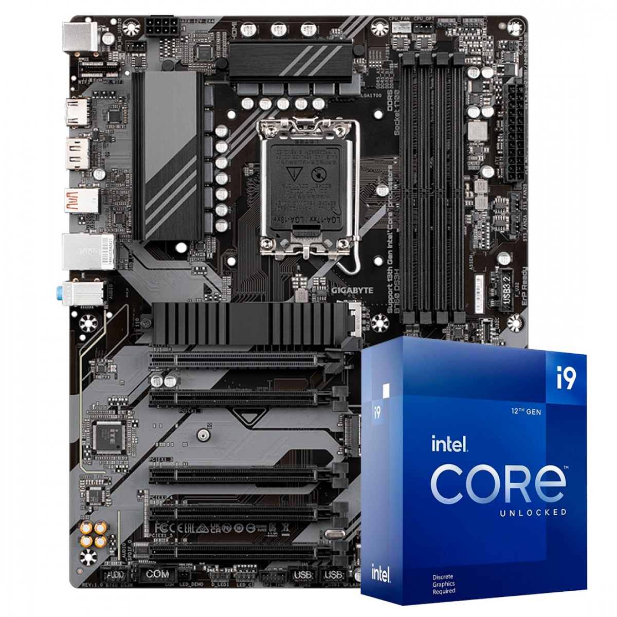 Kit Upgrade, Intel Core i9 12900K, Placa Mãe Chipset B760