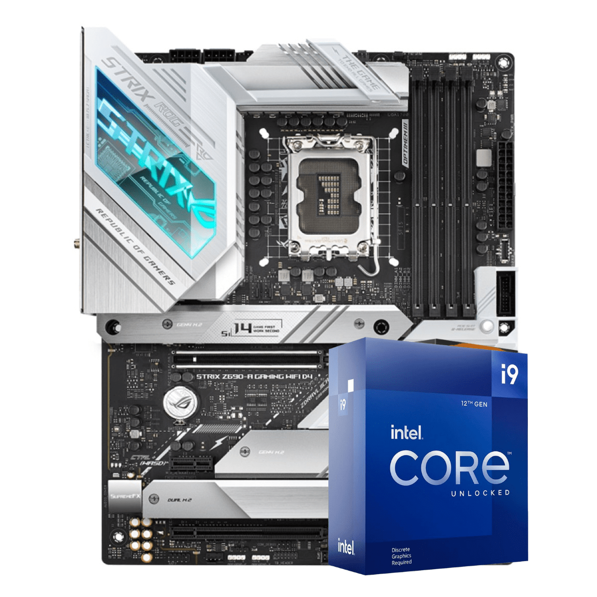Kit Upgrade Intel Core i9 12900KF + Placa Mãe Asus ROG Strix Z690-A Gaming WiFi D4