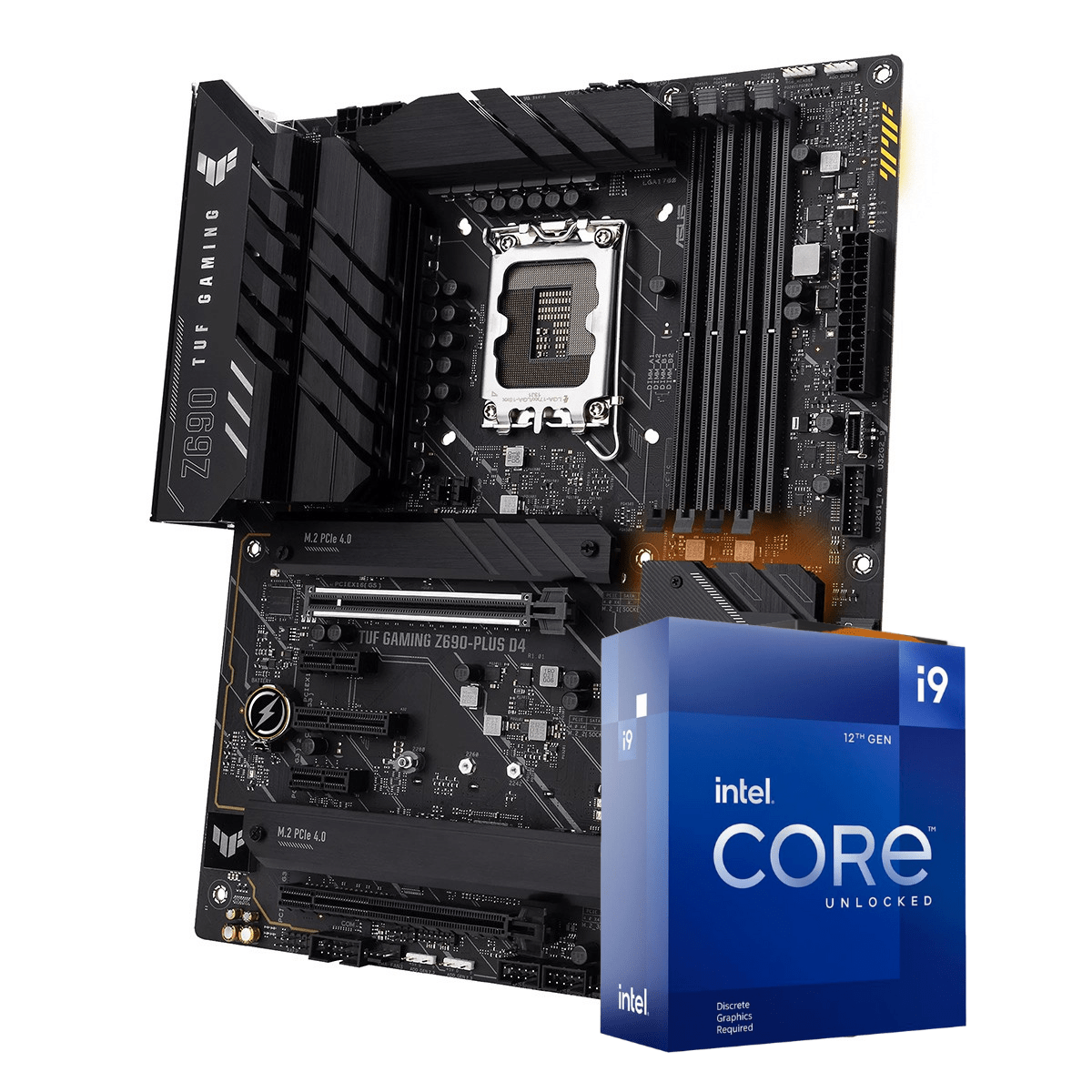 Kit Upgrade Intel Core i9 12900KF + Placa Mãe Asus TUF Gaming Z690-Plus D4