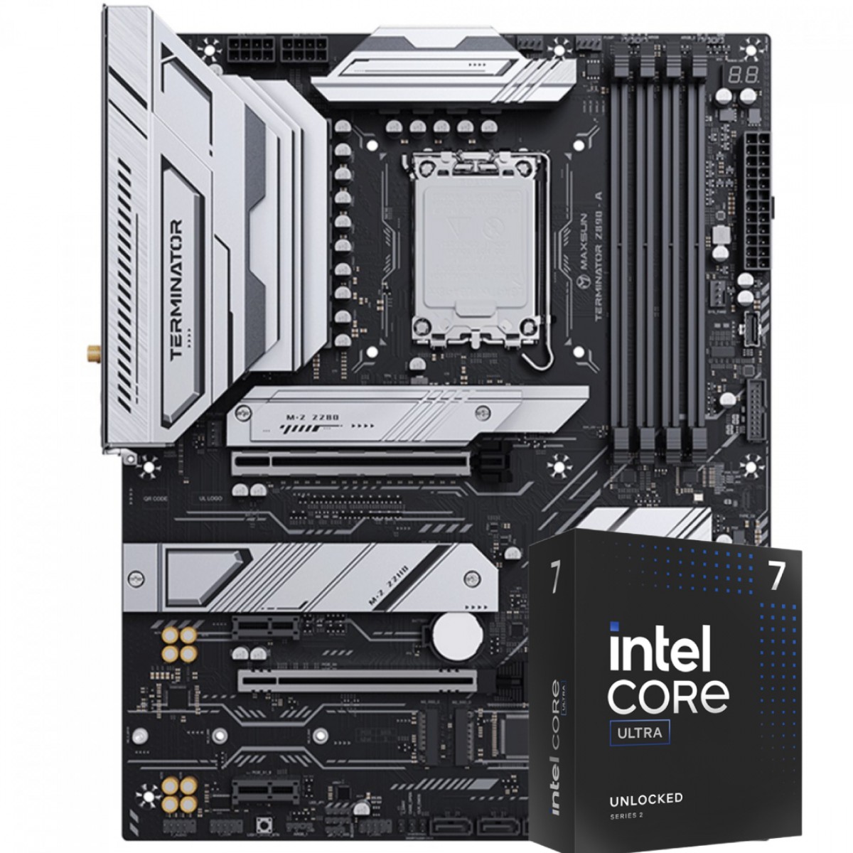 Kit Upgrade, Intel Core Ultra 7 265K, Placa Mãe Maxsun Terminator Z890-A WIFI