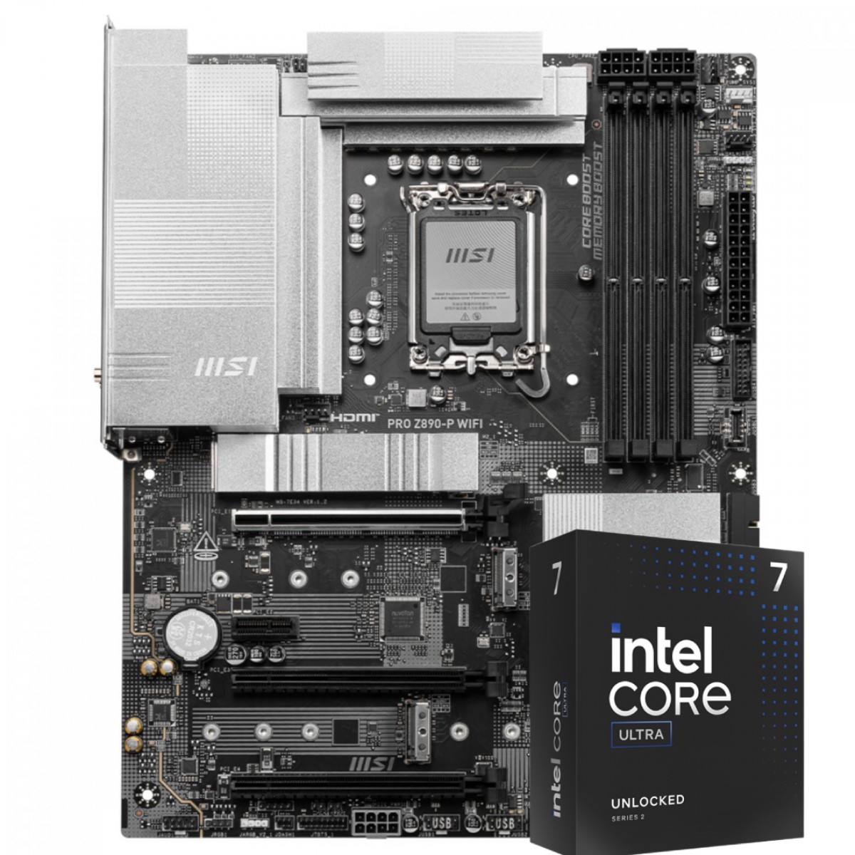 Kit Upgrade, Intel Core Ultra 7 265K, Placa Mãe MSI PRO Z890-P WIFI