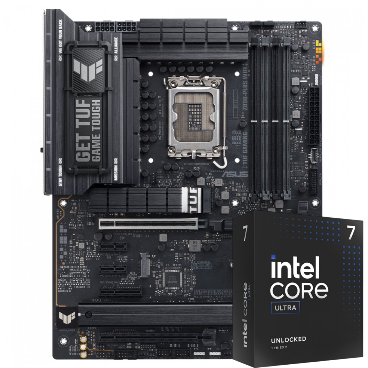 Kit Upgrade, Intel Core Ultra 7 265KF, Placa Mãe Asus TUF Gaming Z890-Plus WiFi