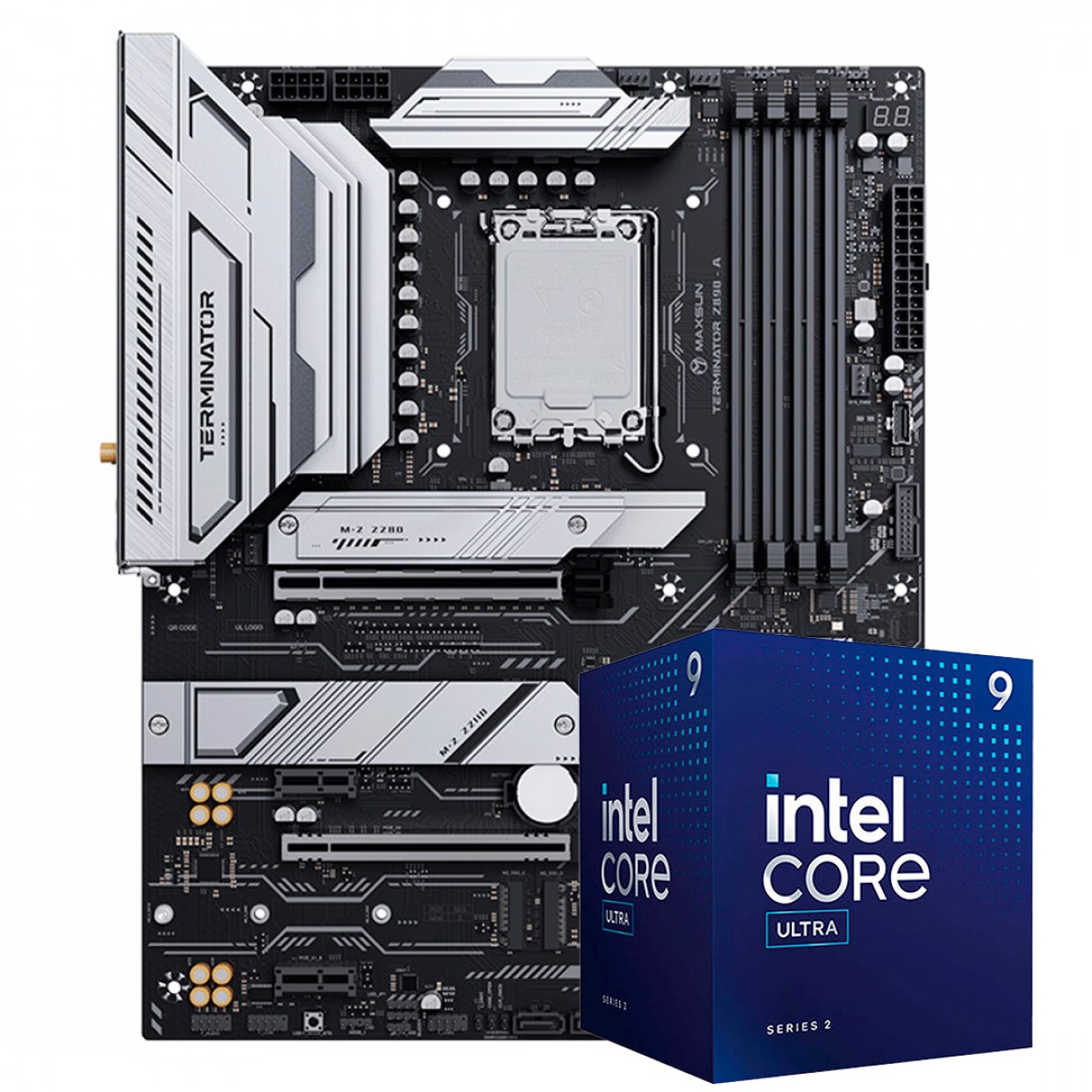 Kit Upgrade, Intel Core Ultra Ultra 9 285, Placa Mãe Maxsun Terminator Z890-A WIFI