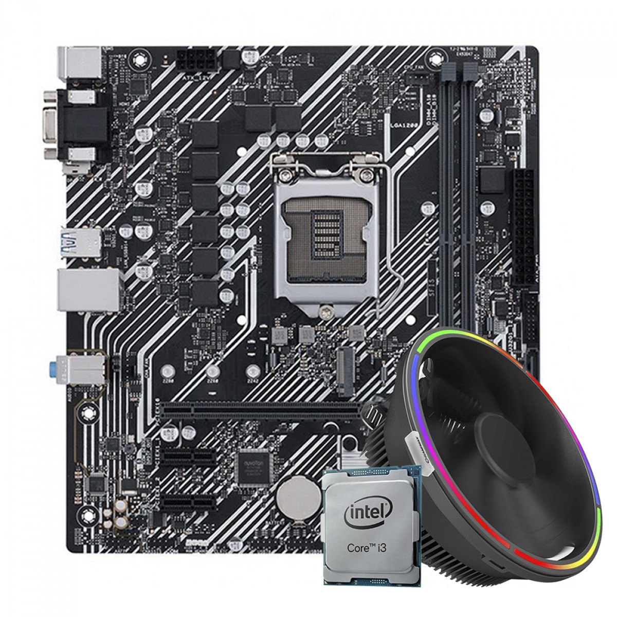 Kit Upgrade, Intel Core i3 10100 + Placa Mãe H510