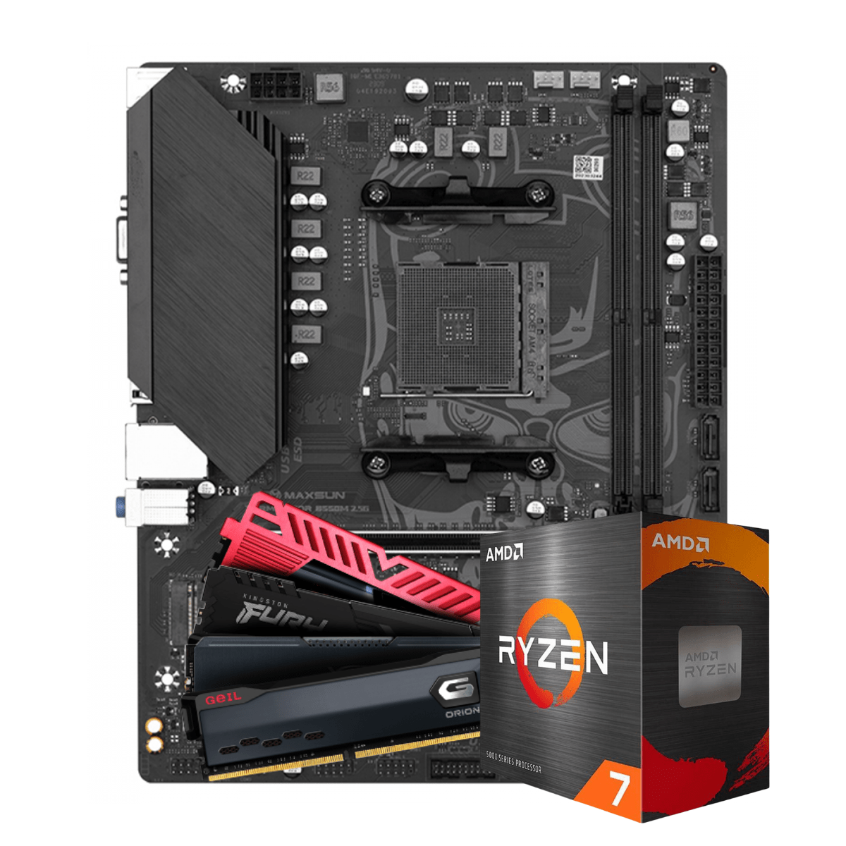Kit Upgrade MAXSUN B550M 2.5G MS-Terminator + AMD Ryzen 7 5700X + 8GB DDR4