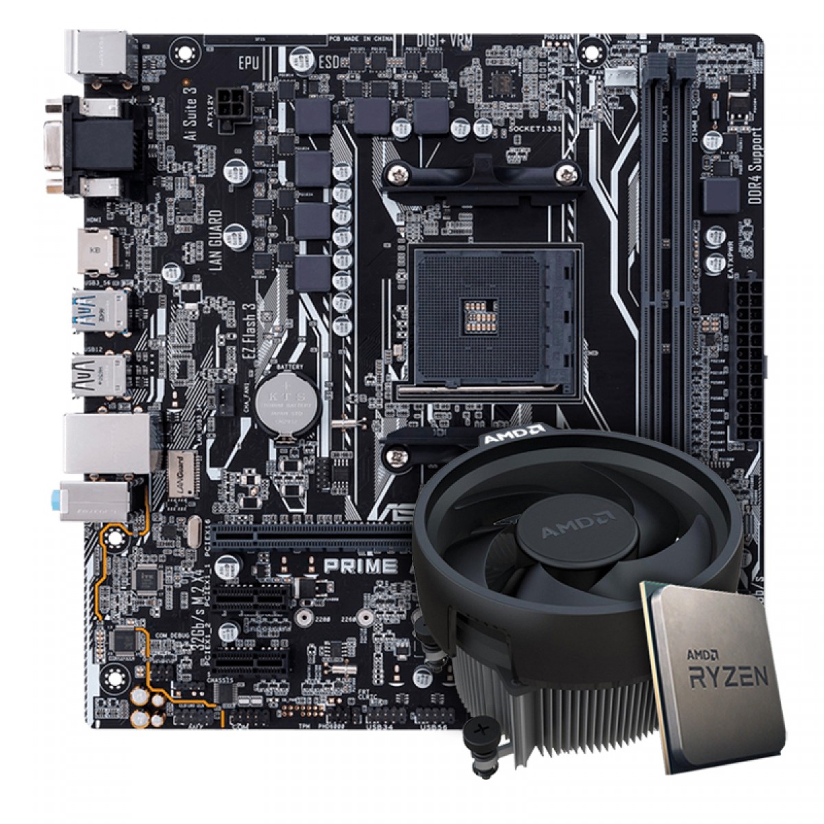 Kit Upgrade, AMD Ryzen 5 3500, Asus Prime A320M-K