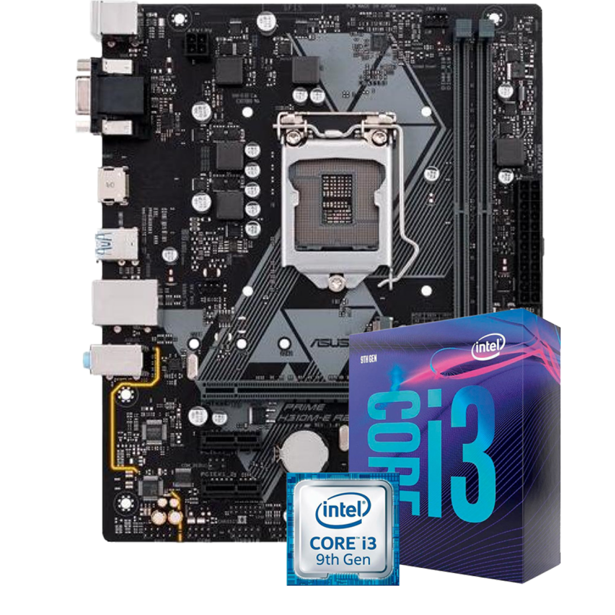Kit Upgrade, Intel Core i3 9100F, Asus Prime H310M-E