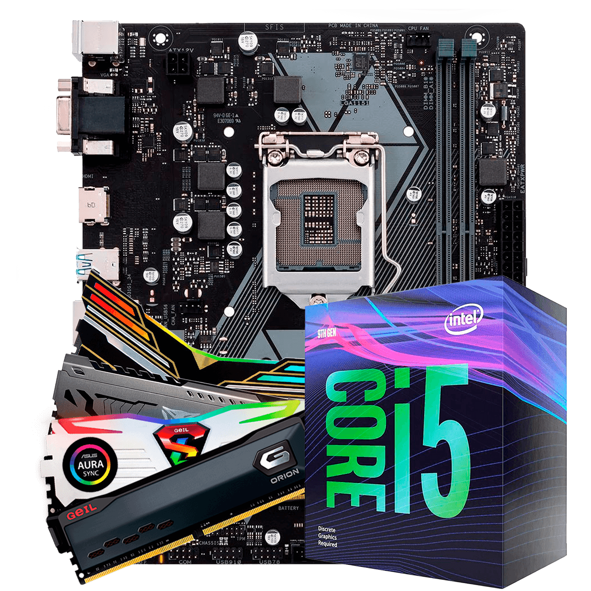 Kit Upgrade, Intel Core i5 9400F, Asus Prime H310M-E, Memória 8GB 3000MHz