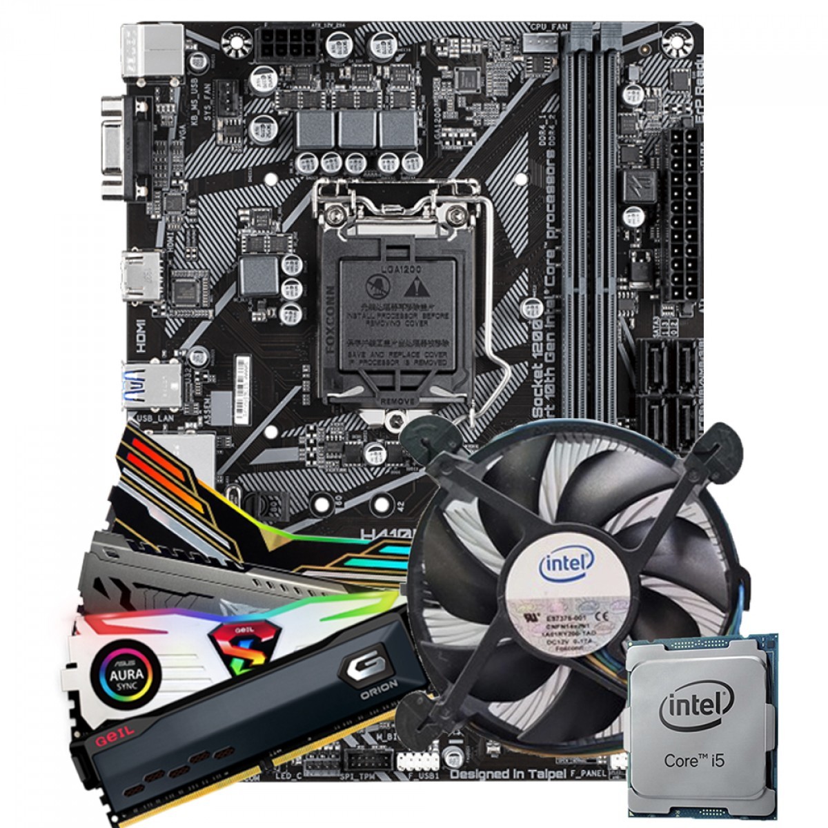 Kit Upgrade Intel Core i5 10400F / Placa Mae Gigabyte H410M H