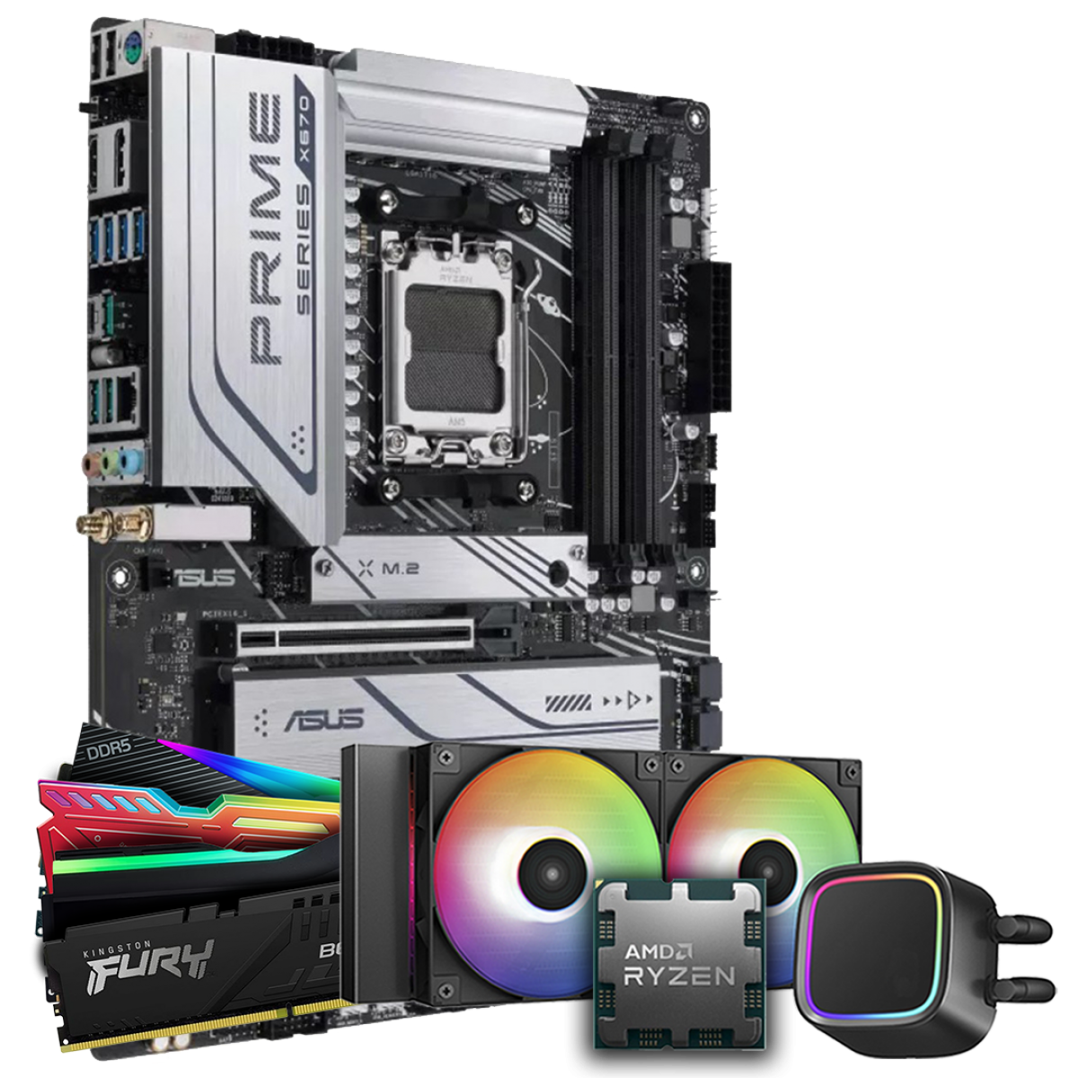Kit Upgrade Ryzen 9 7950X + Placa Mãe Asus Prime X670-P WIFI + 32GB DDR5