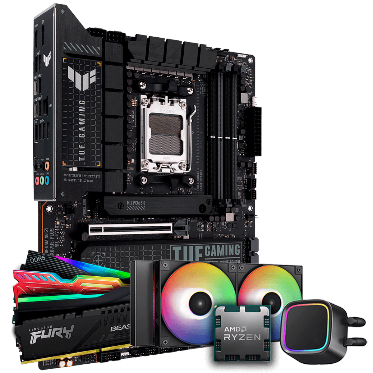 Kit Upgrade Ryzen 9 7950X + Placa Mãe Asus TUF Gaming X670E-PLUS + 16GB DDR5