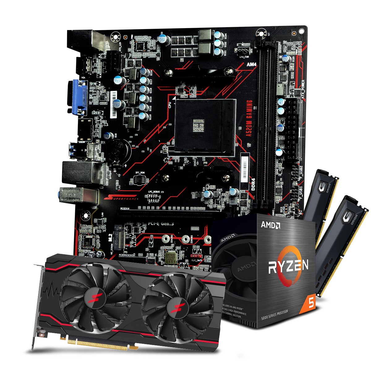 Kit Upgrade SuperFrame ULTRA AMD Ryzen 5 5600 + 2x8GB DDR4 + RTX 3060 + A520M Gaming