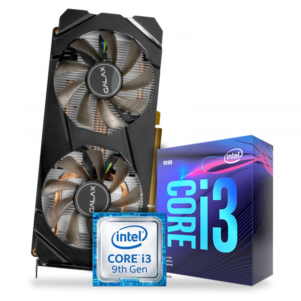 Kit Upgrade Processador Intel Core i3 9100F 3.6GHz + Placa de Video GeForce GTX 1660 6GB