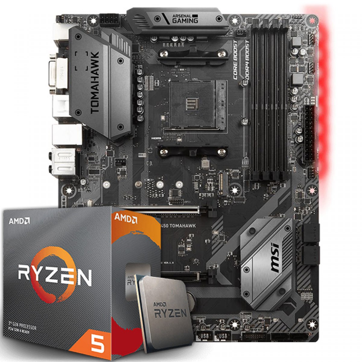 Kit Upgrade, AMD Ryzen 5 3600X, MSI B450 Tomahawk
