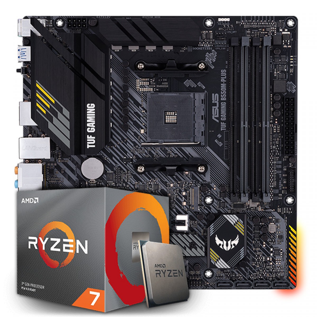 Kit Upgrade, AMD Ryzen 7 3700X, Asus TUF Gaming B550M-Plus Wi-fi
