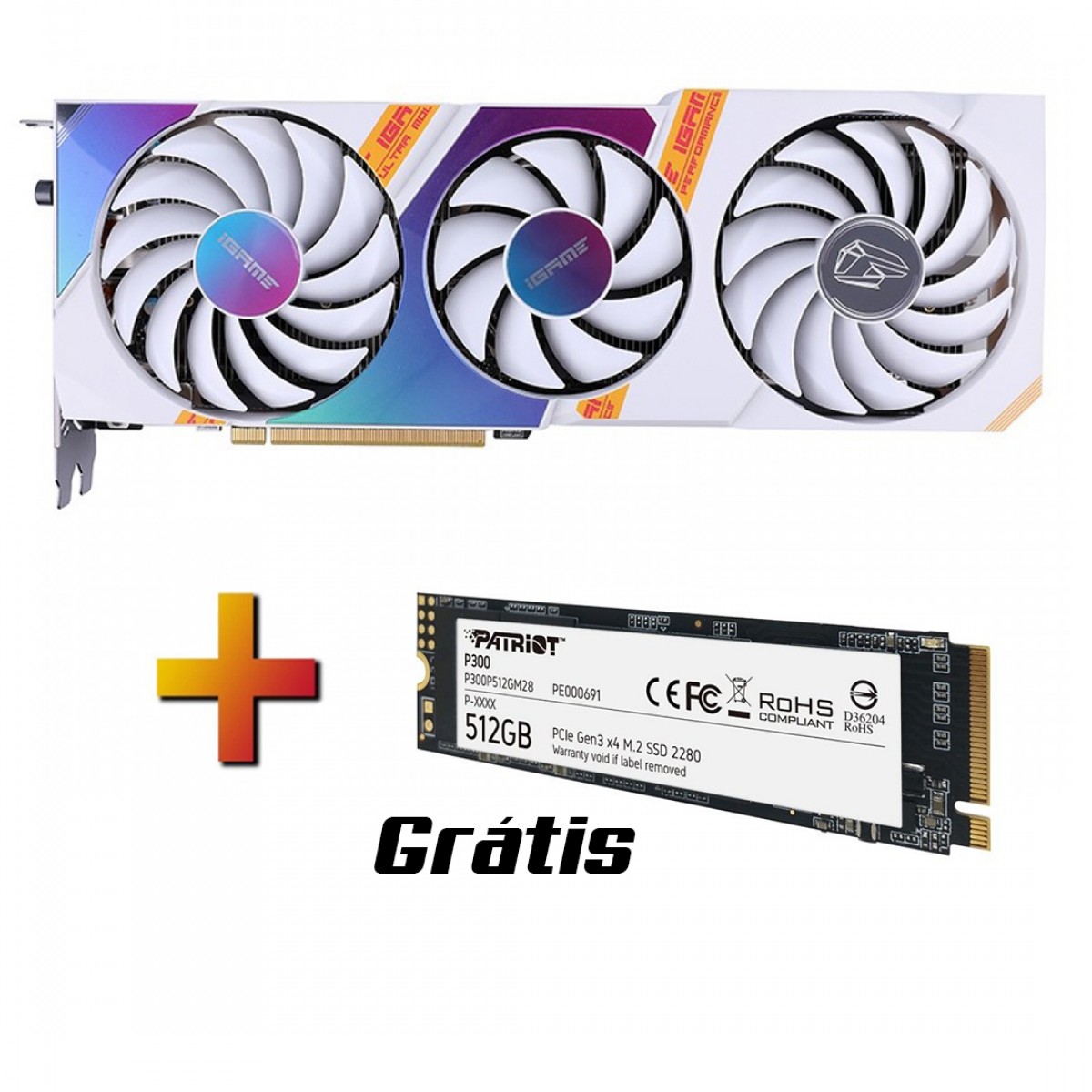 Placa de Vídeo Colorful iGame GeForce RTX 3080 Ultra White OC, 12GB + Grátis: SSD Patriot P300 512GB
