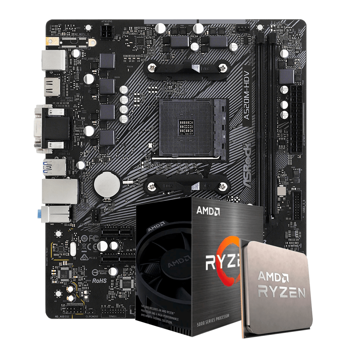 Kit Upgrade, AMD Ryzen 5 5600X, AsRock A520M-HDV