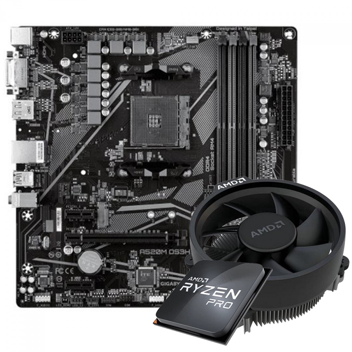 Kit Upgrade, AMD Ryzen 5 PRO 4650GE + Gigabyte A520M DS3H