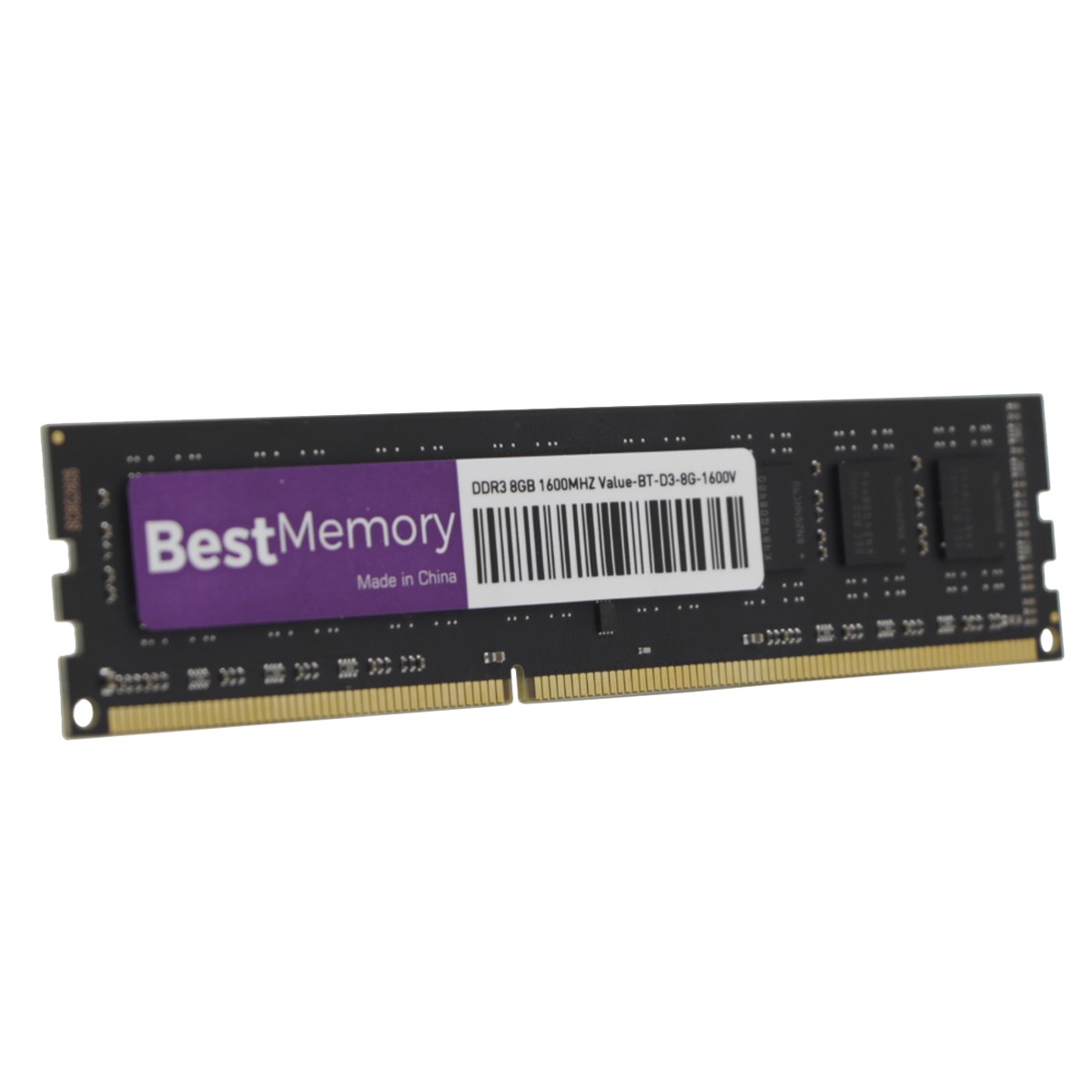 Memória DDR3 Best Memory Value, 8GB, 1600MHz, Preto, BT-D3-8G-1600V