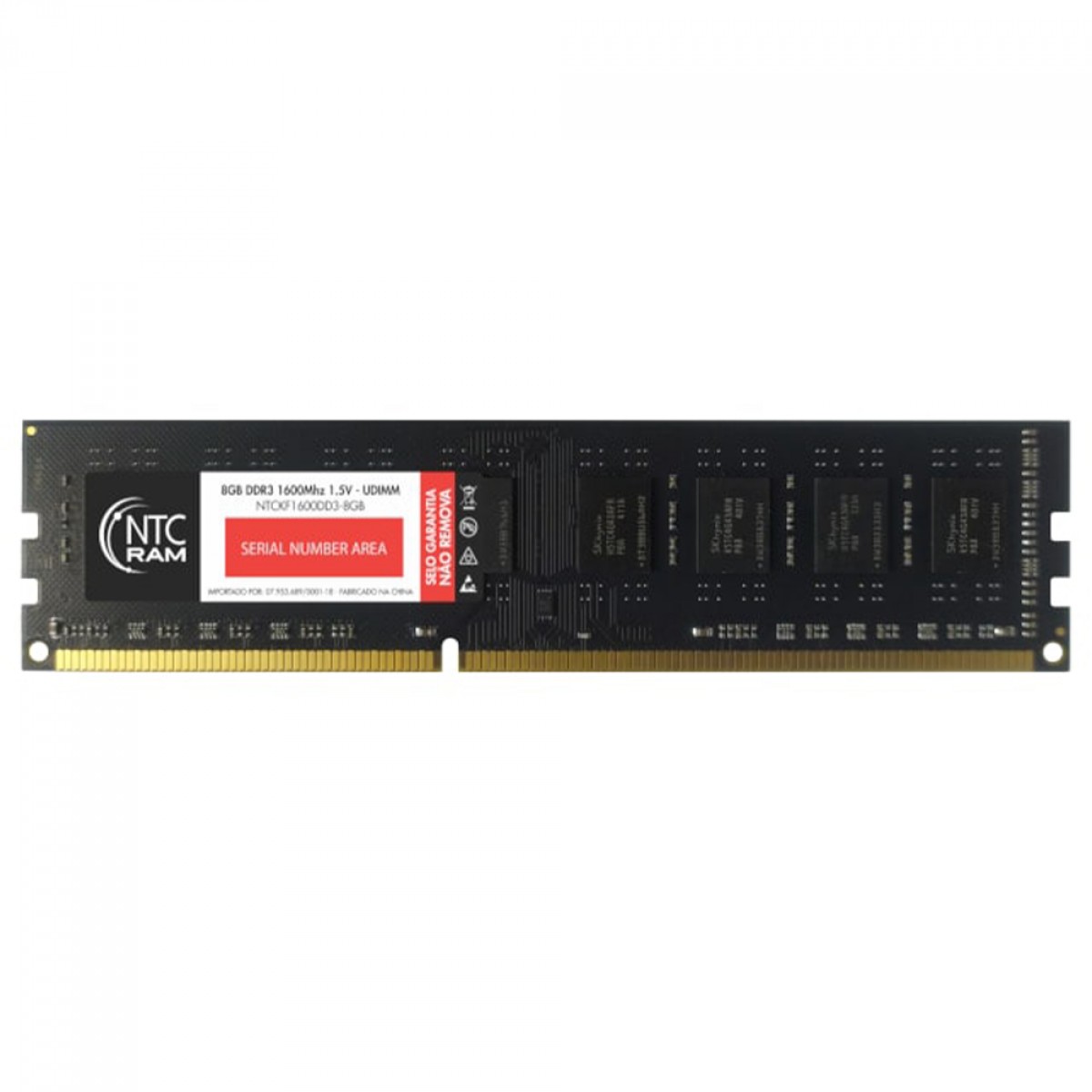 Memória DDR3 NTC, 8GB, 1600MHz, NTCKF1600DD3-8GB