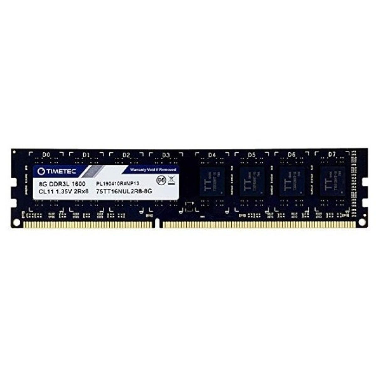 Memória DDR3 Timetec 8GB 1600Mhz, 75TT16NUL2R8-8G