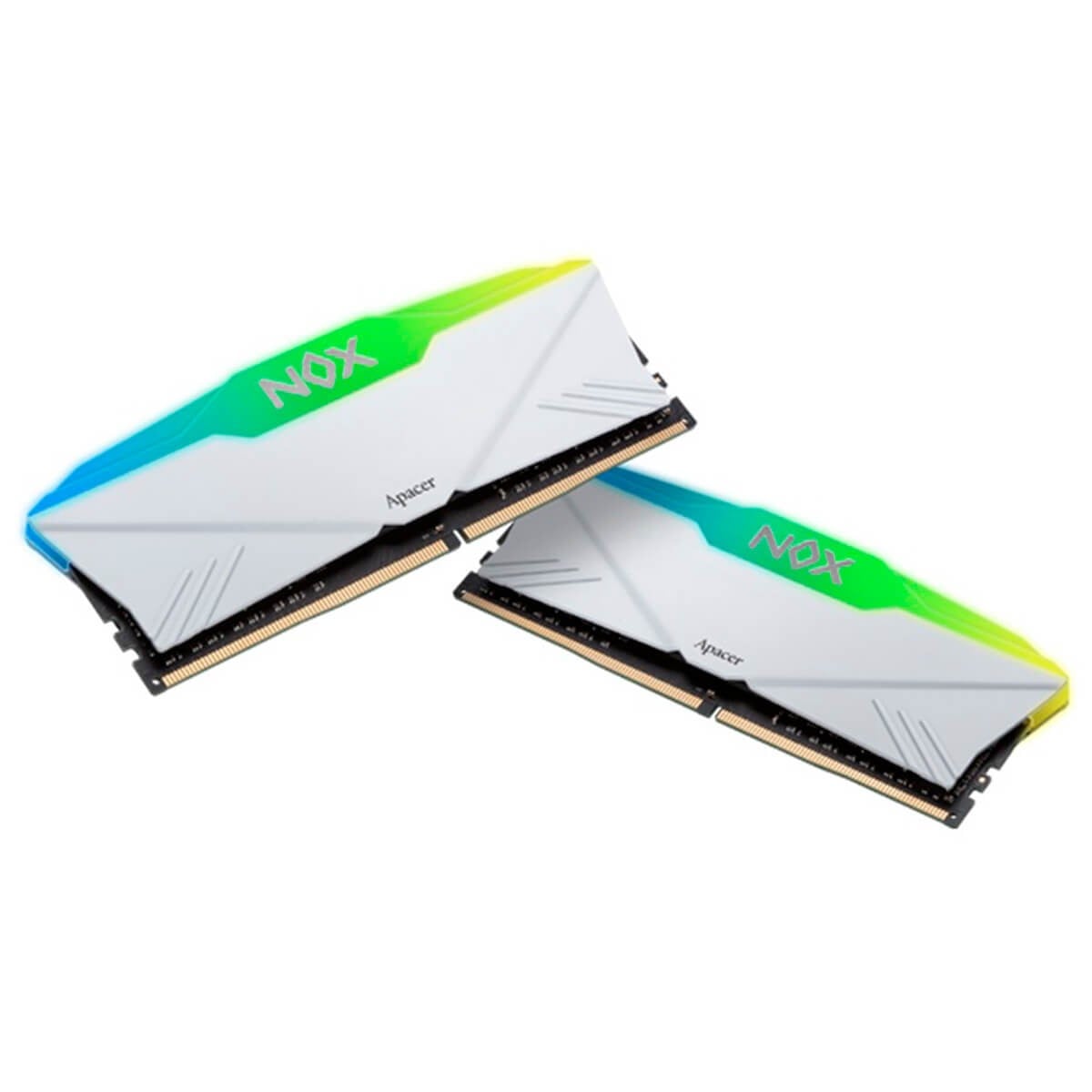 Memória DDR4 Apacer Nox, RGB, 8GB, 3200MHz, Branca, AH4U08G32C28YNWAA-1