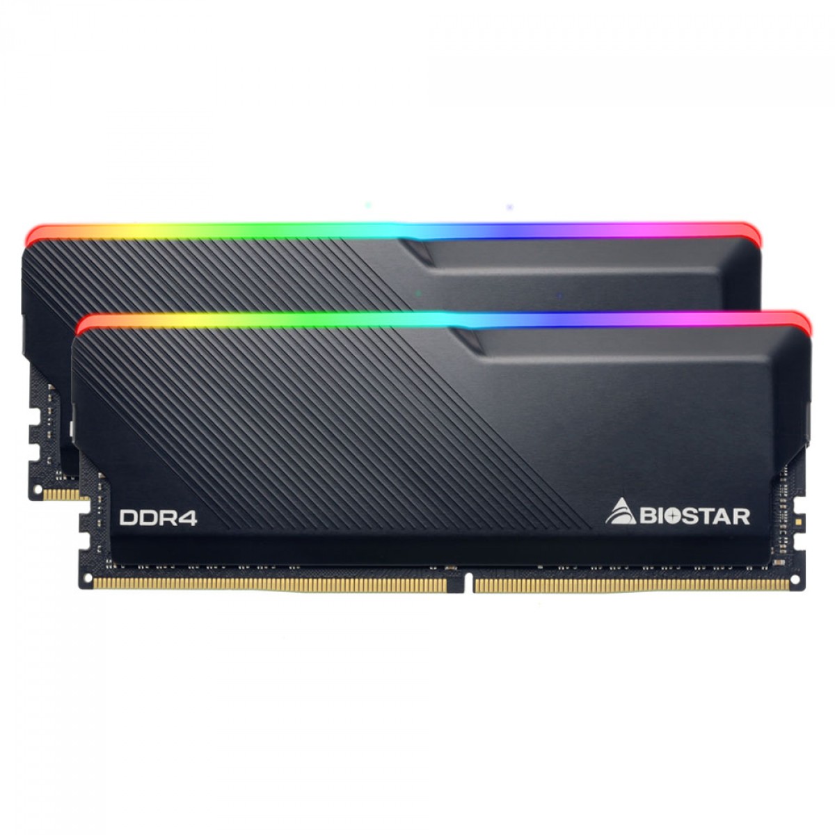 Memória DDR4 Biostar Gaming X, 16GB (2x8GB), 3200MHz, RGB, Black, DMD32EU4RP-EB18A-BS2