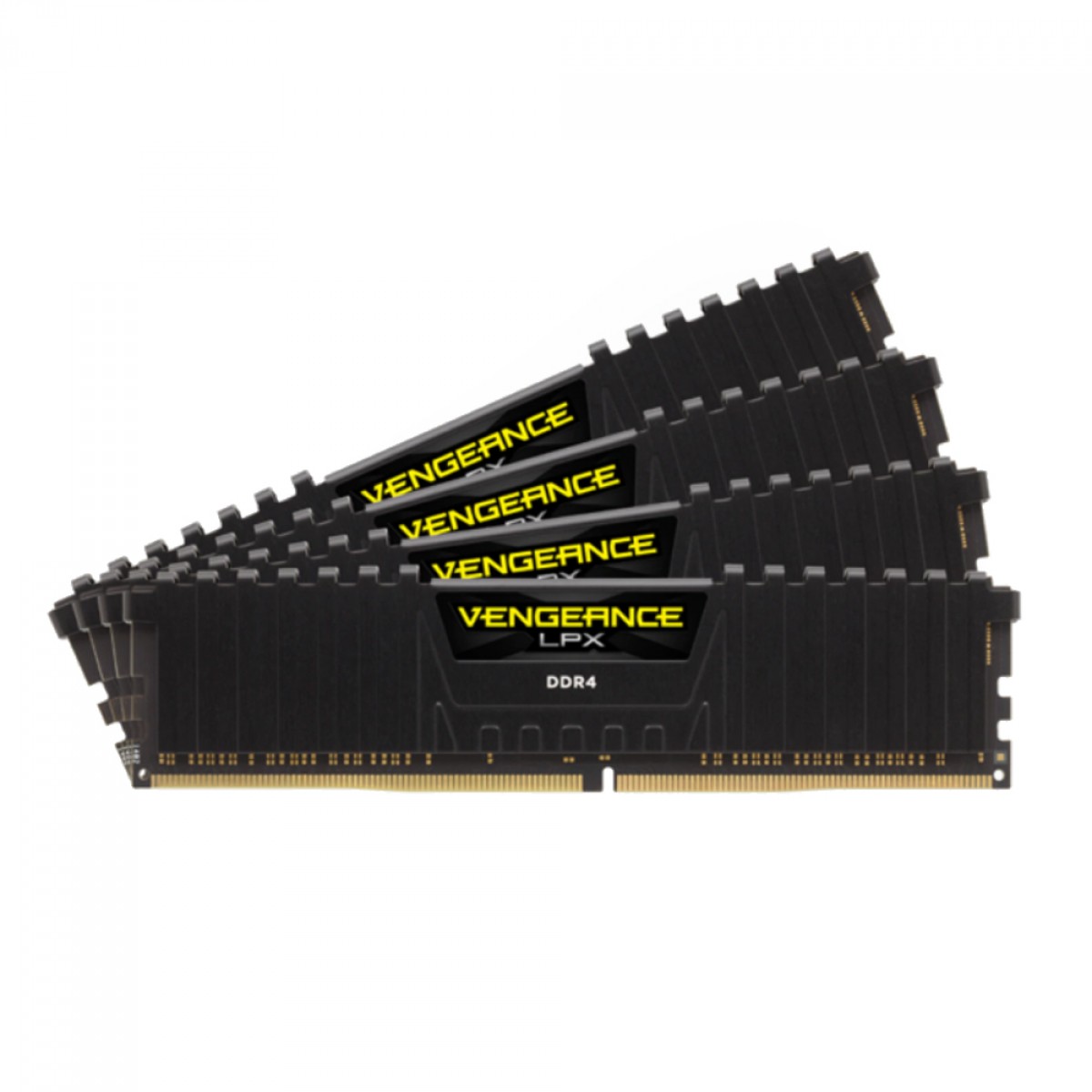Memória DDR4 Corsair Vengeance LPX, 32GB (4x8GB), 3200MHz, Black, CMK32GX4M4B3200C16
