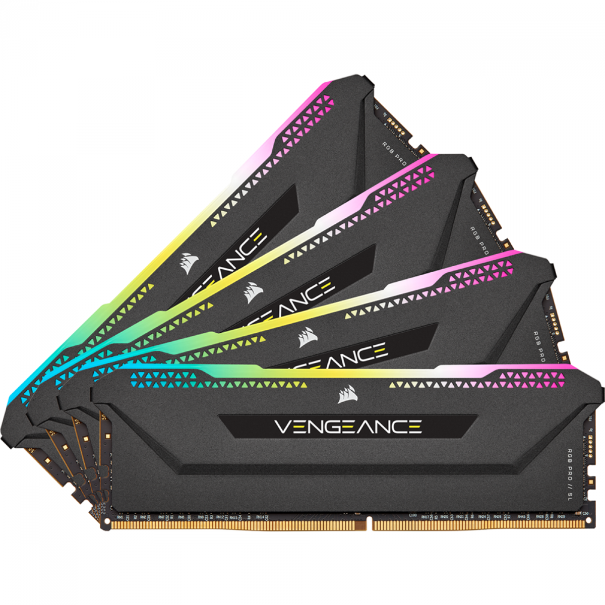 Memória DDR4 Corsair Vengeance RGB PRO SL, 128GB (4x32GB) 3200MHz, Black, CMH128GX4M4E3200C16