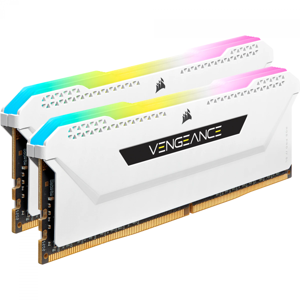 Memória DDR4 Corsair Vengeance RGB PRO SL, 16GB (2x8GB) 3600MHz, White, CMH16GX4M2D3600C18W