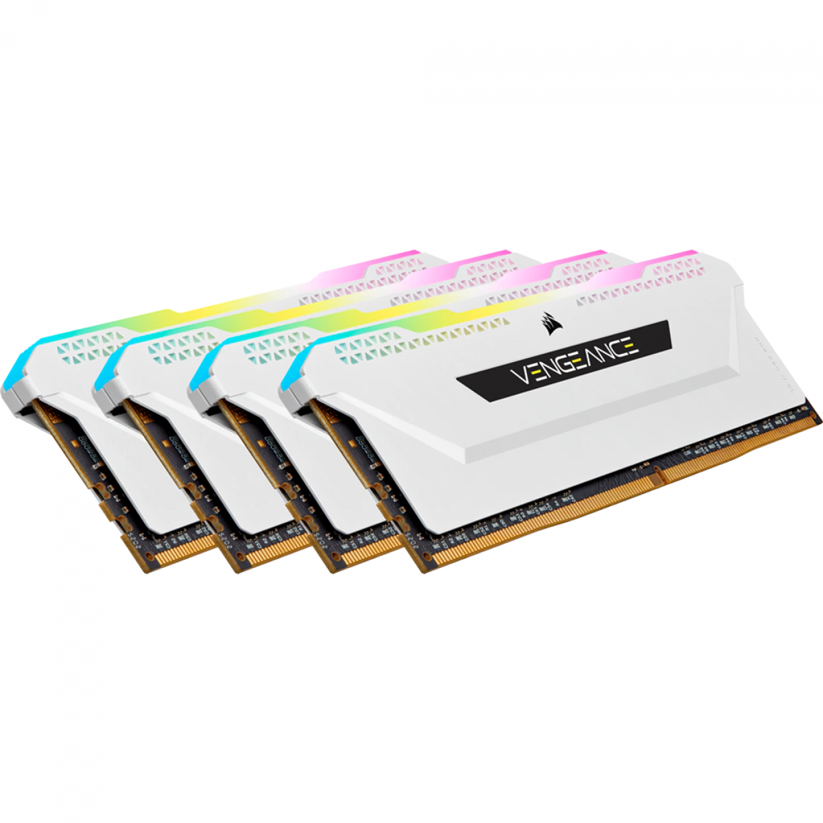 Memória DDR4 Corsair Vengeance RGB PRO SL, 64GB (4x16GB) 3200MHz, White, CMH64GX4M4E3200C16W