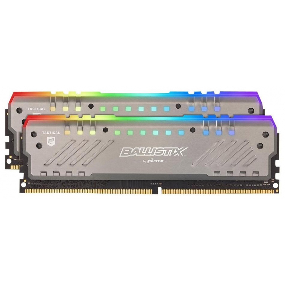 Memória DDR4 Crucial Ballistix Tactical Tracer RGB, 32GB (2X16GB) 2666MHz, Grey, BLT2K16G4D26BFT4