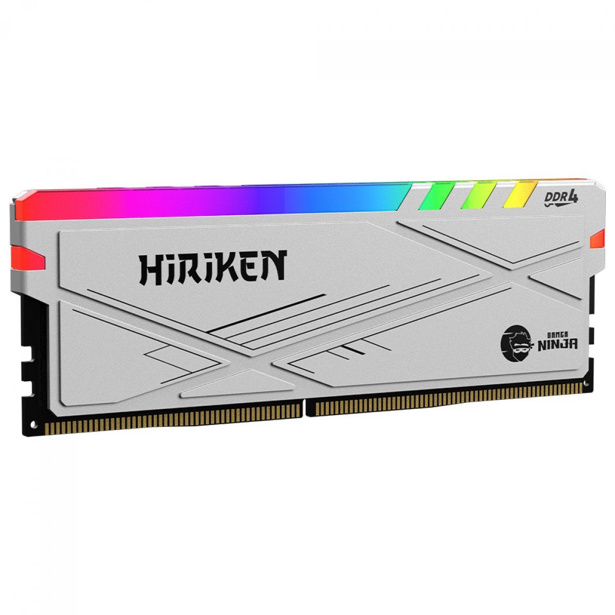Memória DDR4 Gamer Ninja Hiriken, RGB, 16GB, 3200MHz, Branco, GN-RM-HK16G32C22WD4A